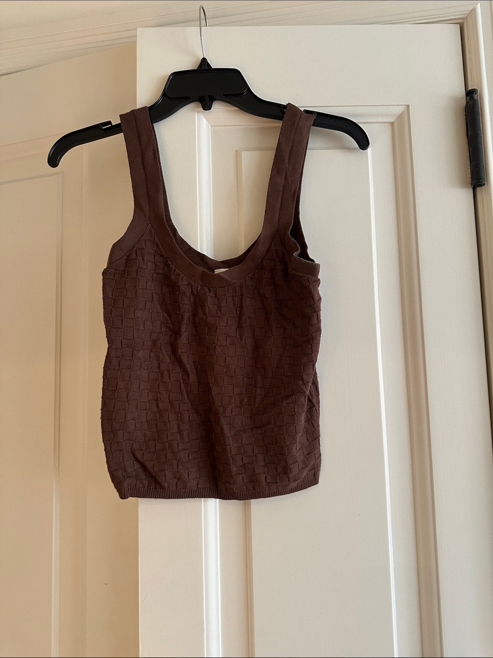 Abercrombie & Fitch Brown Textured Scoop Tank